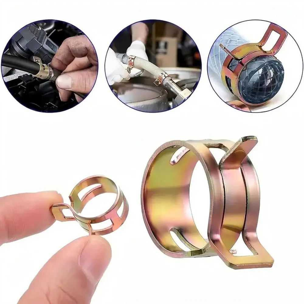 Spring Steel Hose Clamps Assortment Zinc Plated Pipe Clips For Fuel Line Vacuum Hose Automotive Plumbing Repair Hardware
