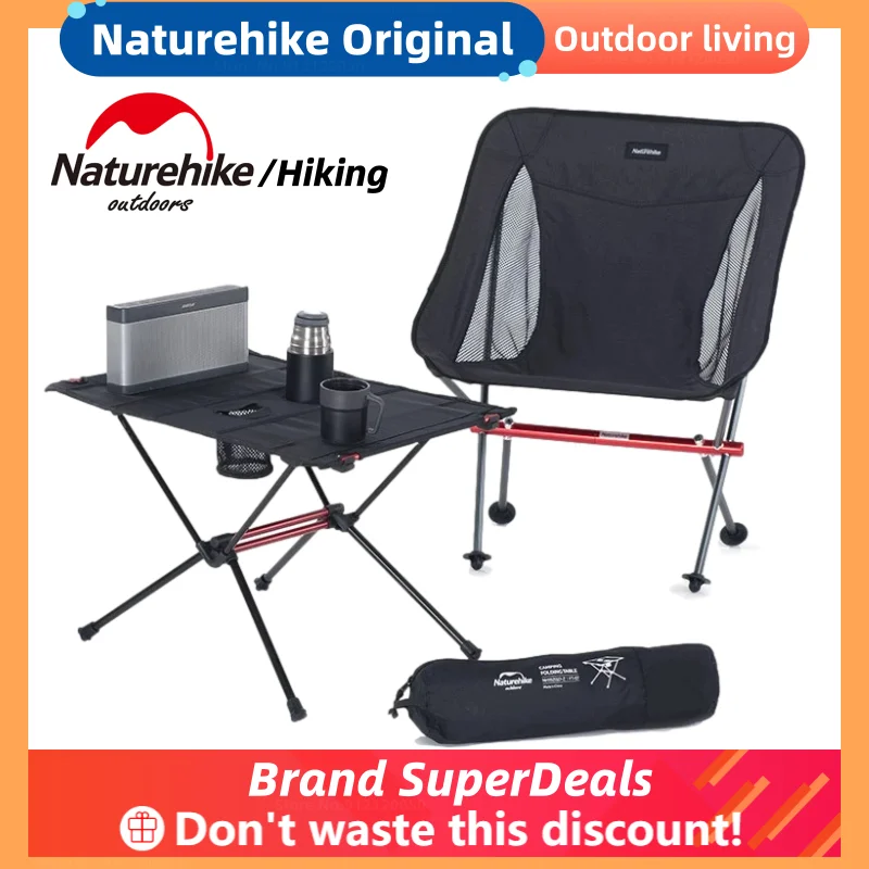 

Naturehike Original Travel Ultralight Folding Chair Table Superhard High Load Outdoor Camping Furniture Beach Fishing Picnic Sit