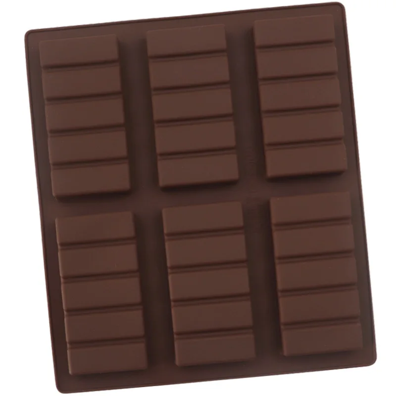 Wholesale 20pcs 6-even Square Silicone Chocolate Mold DIY Ice Grid Mould High Temperature Resistance 1150