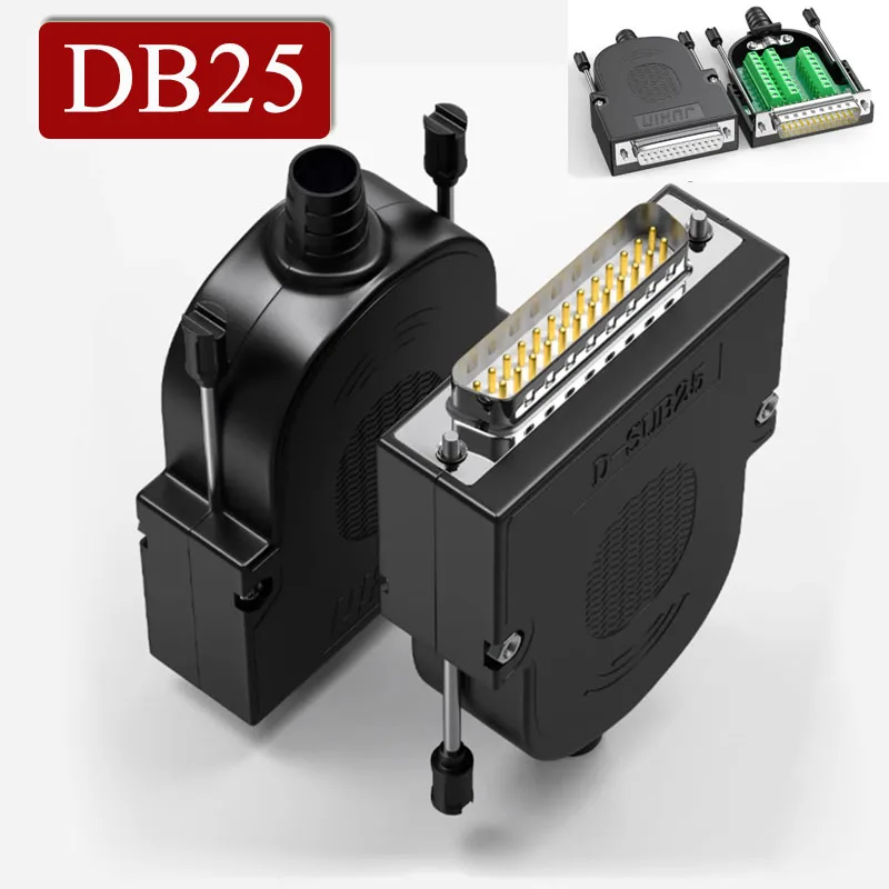 DB25 Weld-free Serial Parallel Port Plug DB25 Soldering-free Breakout Connector Industrial 25Pin Male Female D-SUB Plug Adapter
