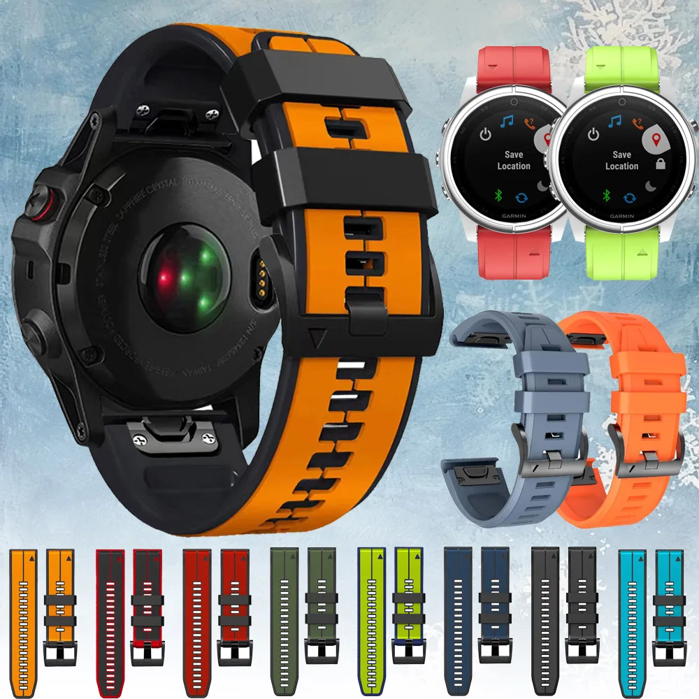 

Силиконовый ремешок QuickFit для Garmin Fenix 8 E 7X 7 6 6XPro 5 5XPlus/Epix Pro Gen2 51 мм 47 мм 970, браслет для умных часов, ремешки для часов