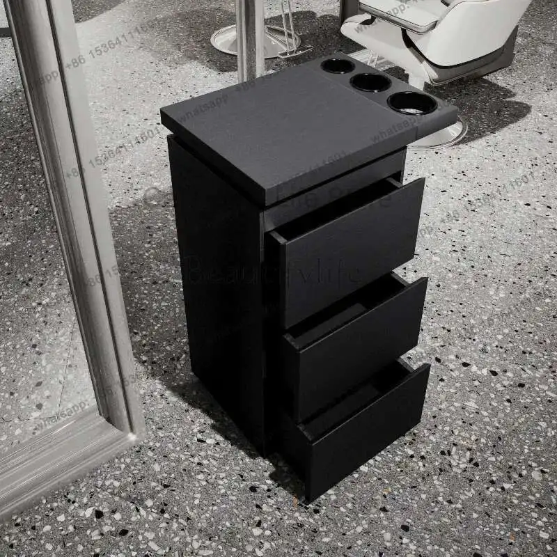 

Hair Salon Trolley Stainless Steel Double-sided Hairdressing Cabinet Storage Lash Designer