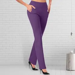 High Waist Work Pants Ladies Casual Workout Leggings Straight Pants Women's Trousers Spring Summer Commuter Dress Trousers