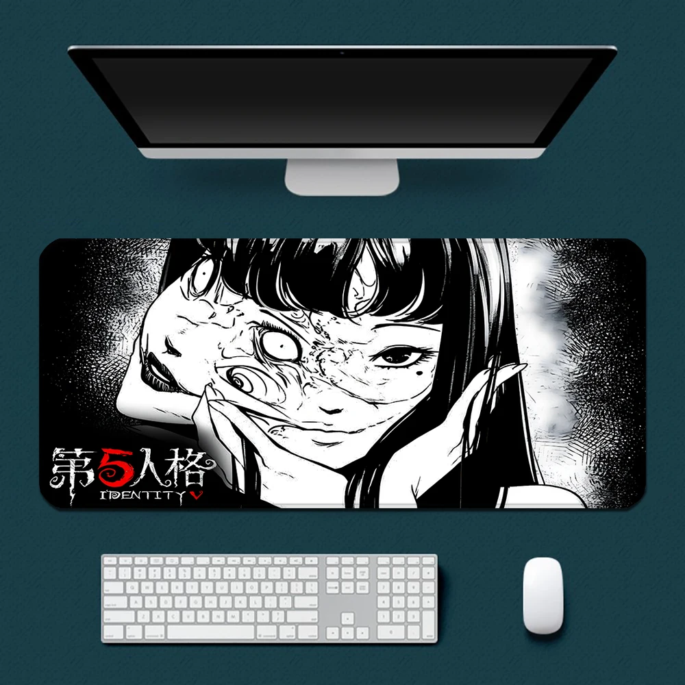 Junji Ito Horror Comics Mousepad HD Printing Computer Gamers Locking Edge Non-slip Mouse Pad XXL90x40cm Keyboard PC Desk Pad