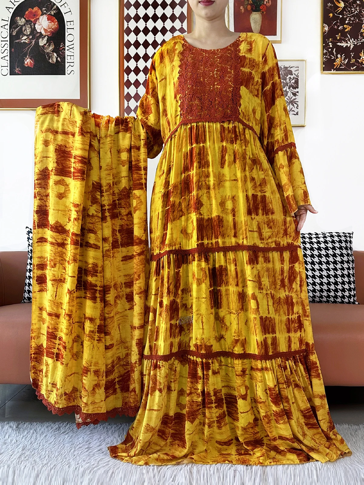 2026 Party Dress African Women - Embroidery Abaya ulasan dan harga