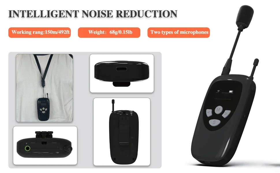 Wireless 1 Transmitter 30 Receivers Tour Guide System 30-Slot Charge Case Microphone Speaker Headsets For Group Communication