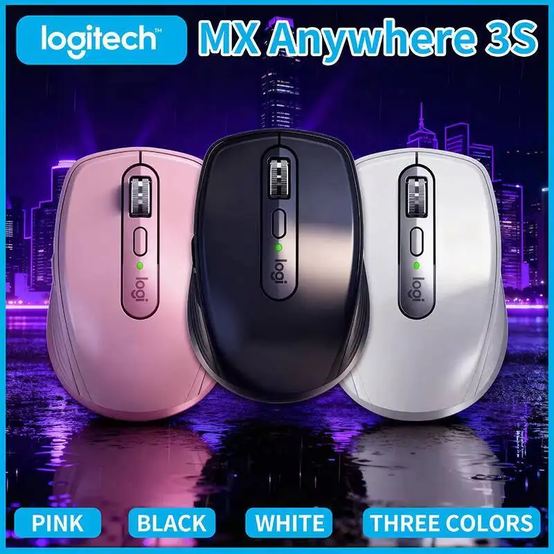 

Компактная мышь Logitech MX Anywhere 3S, эргономичный дизайн, перезаряжаемая, с быстрым прокруткой для портативных ПК Mac