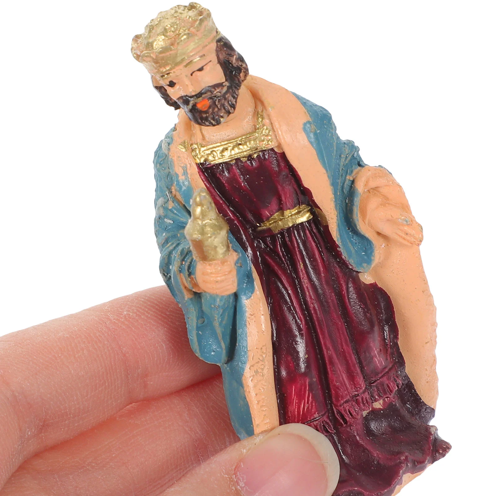 Xmas Decorations Jesus Manger Ornaments Resin Christmas Molds Small Nativity Figures