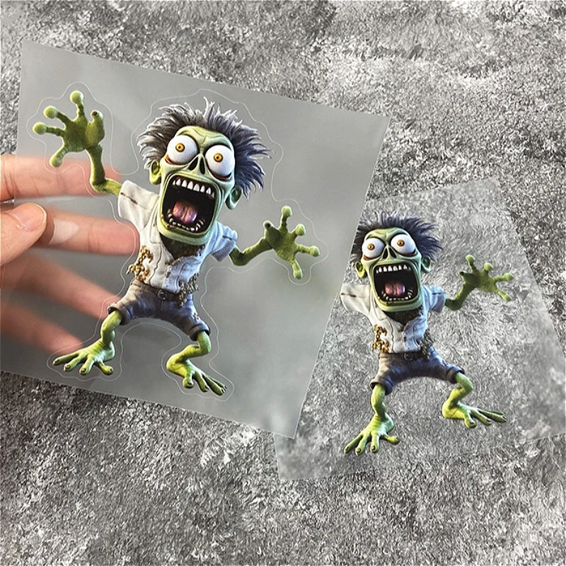 

1PC Funny Green Zombie Motorcycle Stickers Waterproof for Motorbike Fuel Tank Helmet Electric Scooter Body Sunscreen Vinyl Decal