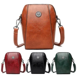 Women Fashion Commuting Bag Solid Color Vertical Cellphone Bag Waterproof Scratch-Resistant Versatile Crossbody Wallet Phone Bag