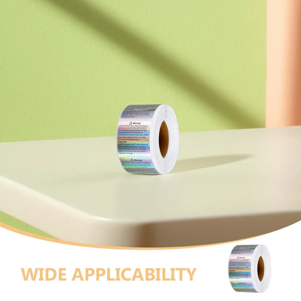 500 шт., предупреждающие наклейки для плавления воска, клейкие защитные этикетки для самостоятельного изготовления контейнеров для хранения