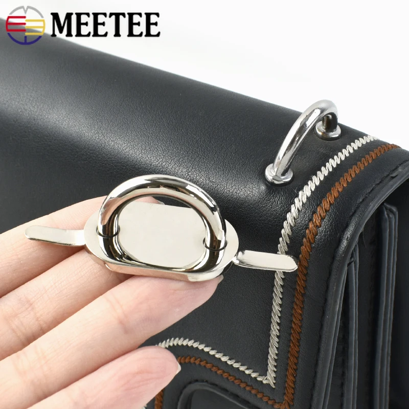 2/4/10Pcs Meetee Metal Heart D Ring Buckle Arch Bridge Connector Hook Bag Strap Side Clip Clasp Handle Decoration Clamp Hardware