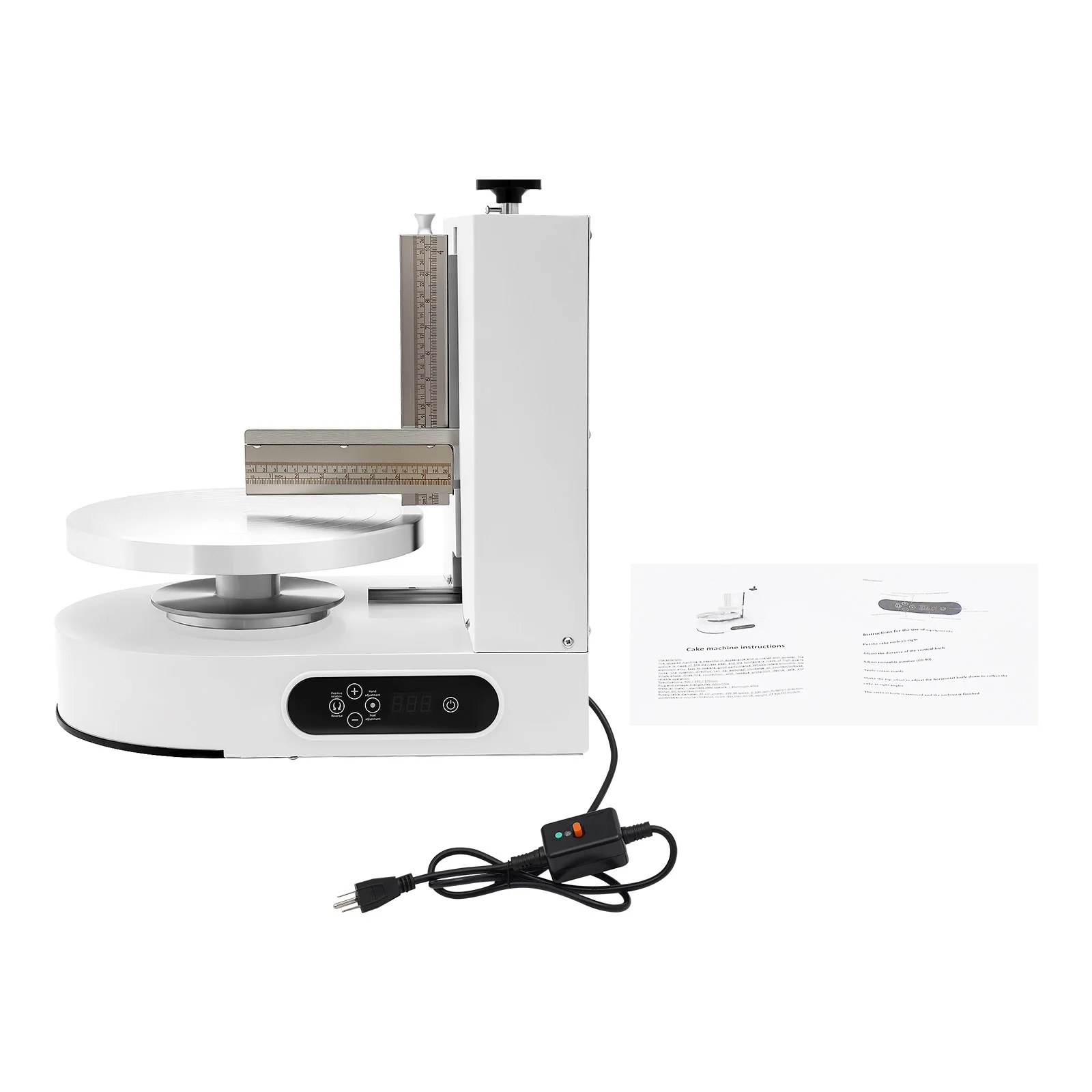 4-12'' 200W LCD 디스플레이 부드러운 크림 조정 가능한 생일 케이크 장식 기계 60-320Rpm