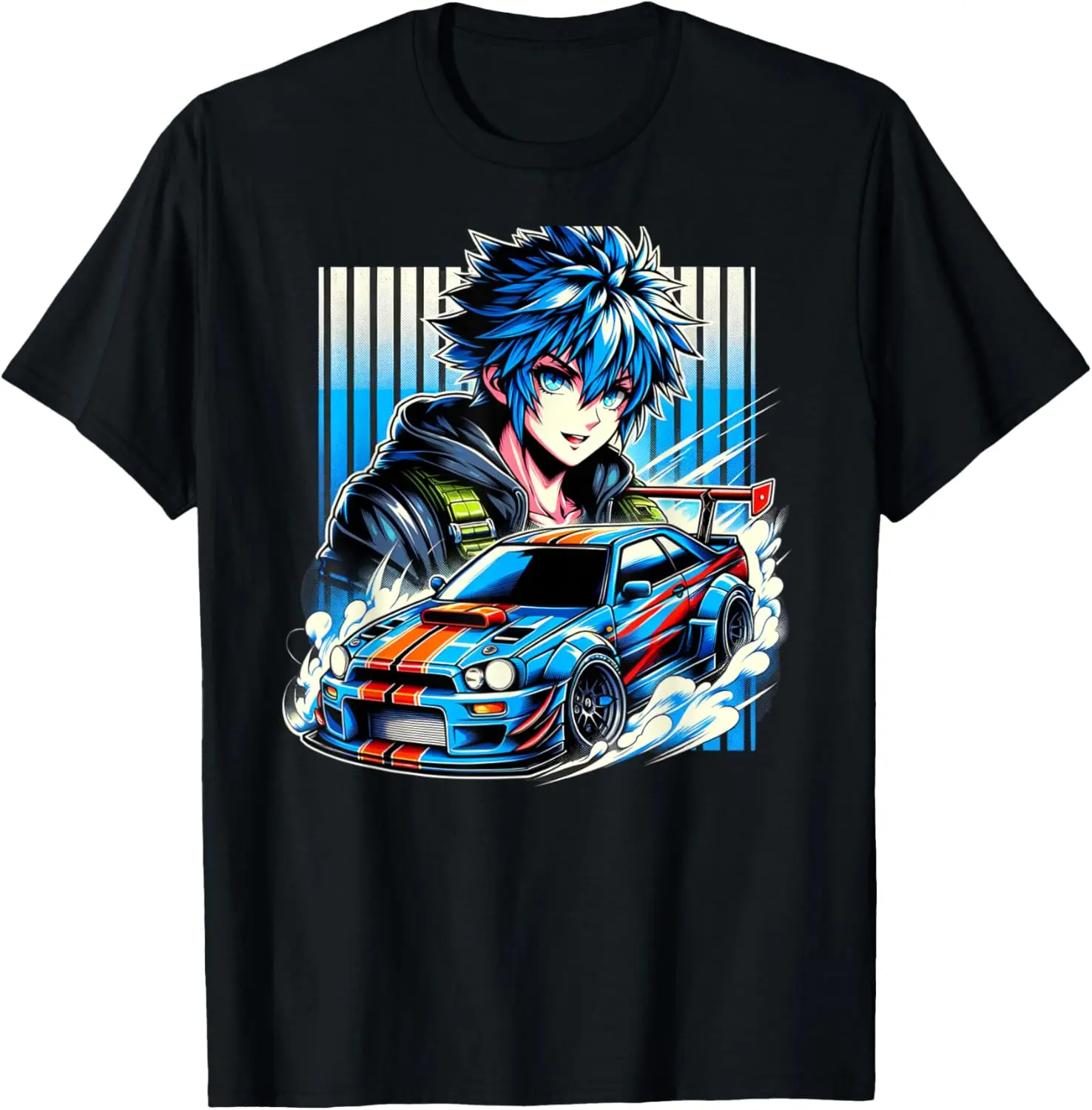 

Fast Car and Anime Lover Shirt Manga Drifting Drift Funny T-Shirt Motorcycle