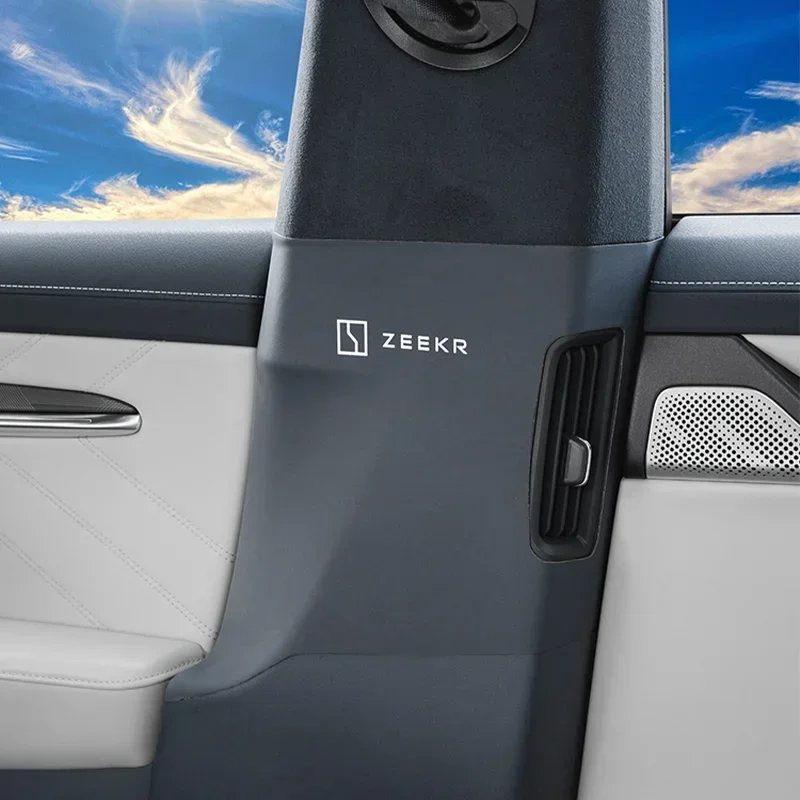 

Для ZEEKR 001 2021-2023: Защитные наклейки из кожи и замши на внутренние B-стойки, антицарапинное покрытие, аксессуары для стайлинга автомобиля