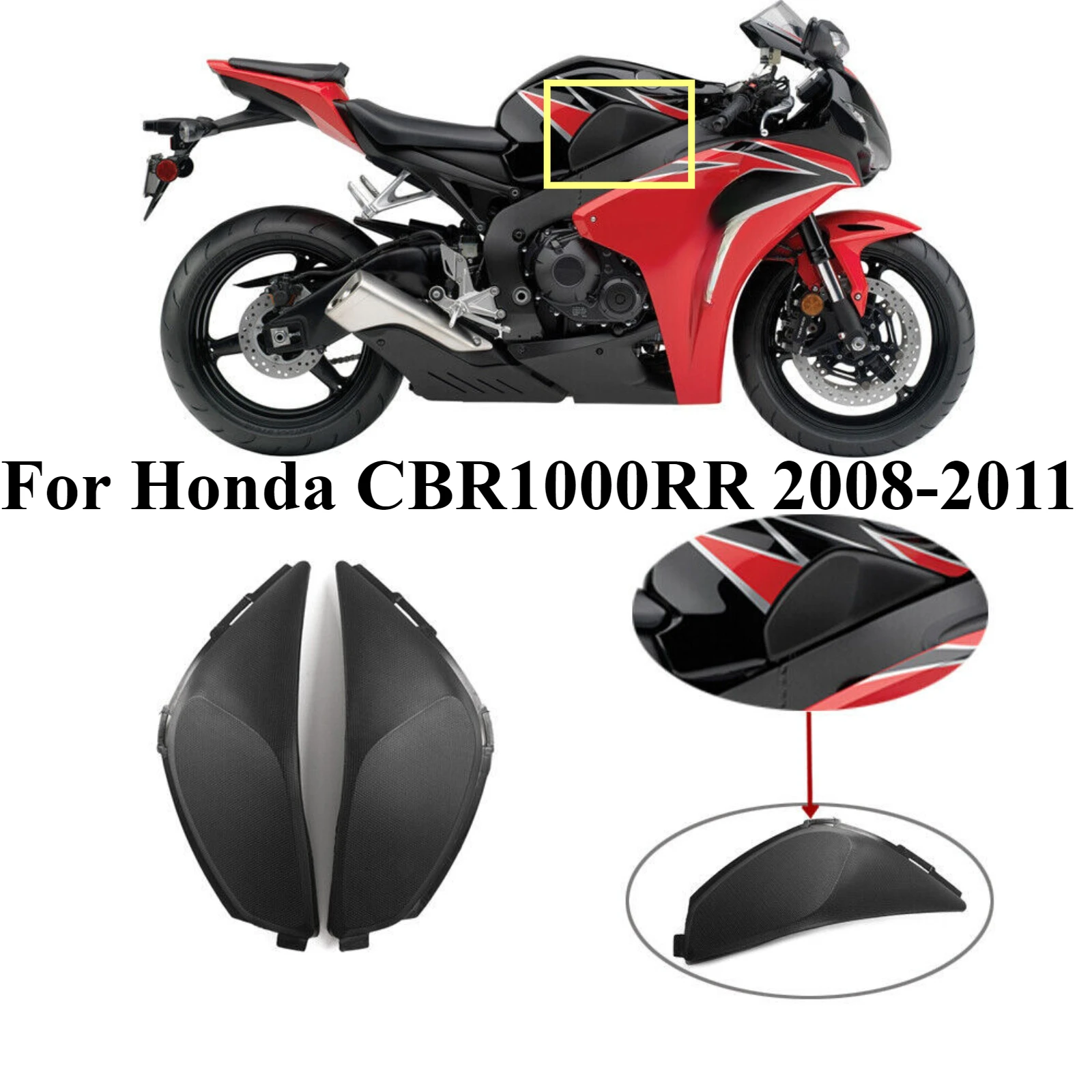 

For Honda CBR1000RR 2008-2011 Fuel Tank Side Cover Panel Fairing Modified Parts Fit Motorcycle Bodywork Replacement Accessories
