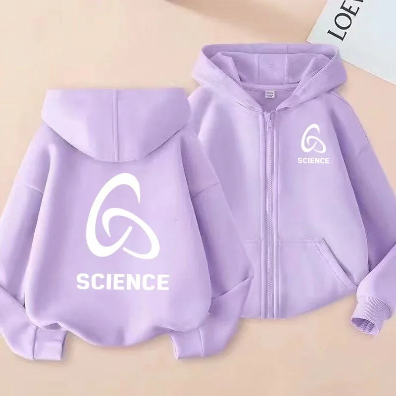 العصرية يجب اقتناؤها! سويت شيرت بغطاء للرأس بسحاب بشعار العلوم، متعدد الاستخدامات وملفت للنظر