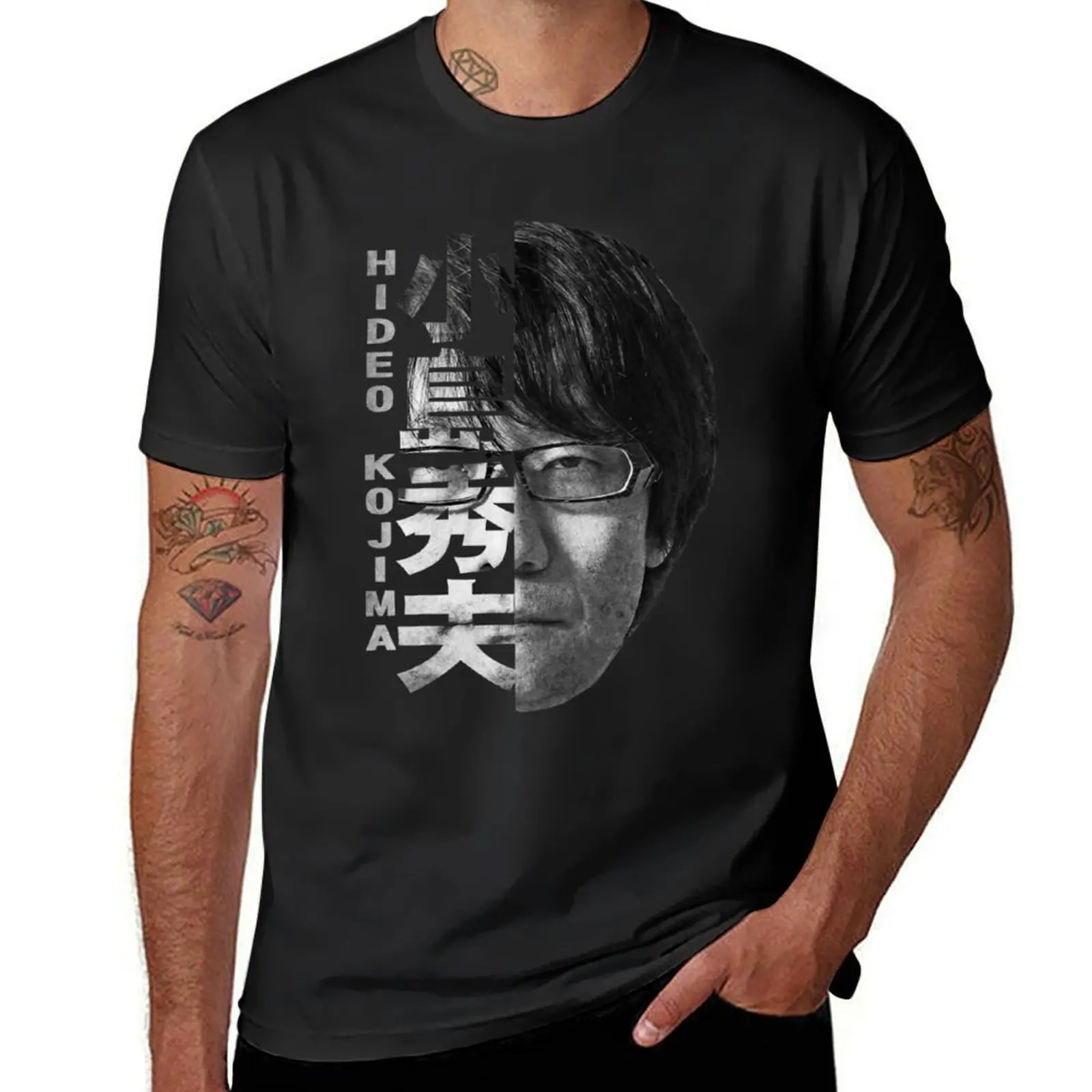 Hideo Kojima T-Shirt customs design your own Aesthetic clothing blacks funnys mens tall t shirts