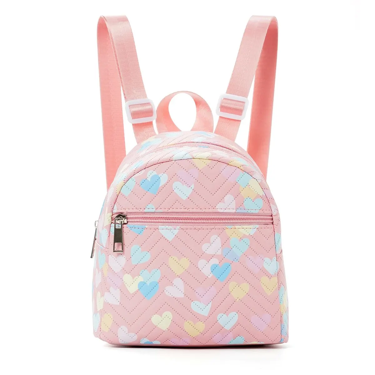 Ladies Mini Pink Heart Fashion Backpack