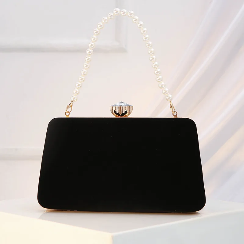 New Arrival Velvet Evening Bags Women's Retro Burgundy Handbag Birthday/wedding Party Mother's Clutch Bag Ladies Velour Purse 4