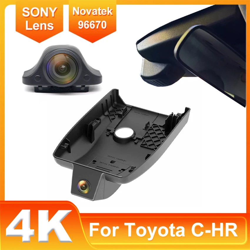 Caméra de tableau de bord avant et arrière pour Toyota CHR C-HR 2017-2023, enregistreur de voiture, dashcam WIFI, appareils d'enregistrement DVR pour voiture