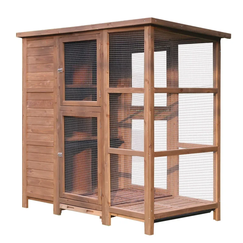 

Outdoor wooden pigeon house Balcony pigeon cage Home small breeding box Large nest Outdoor rain-proof shed