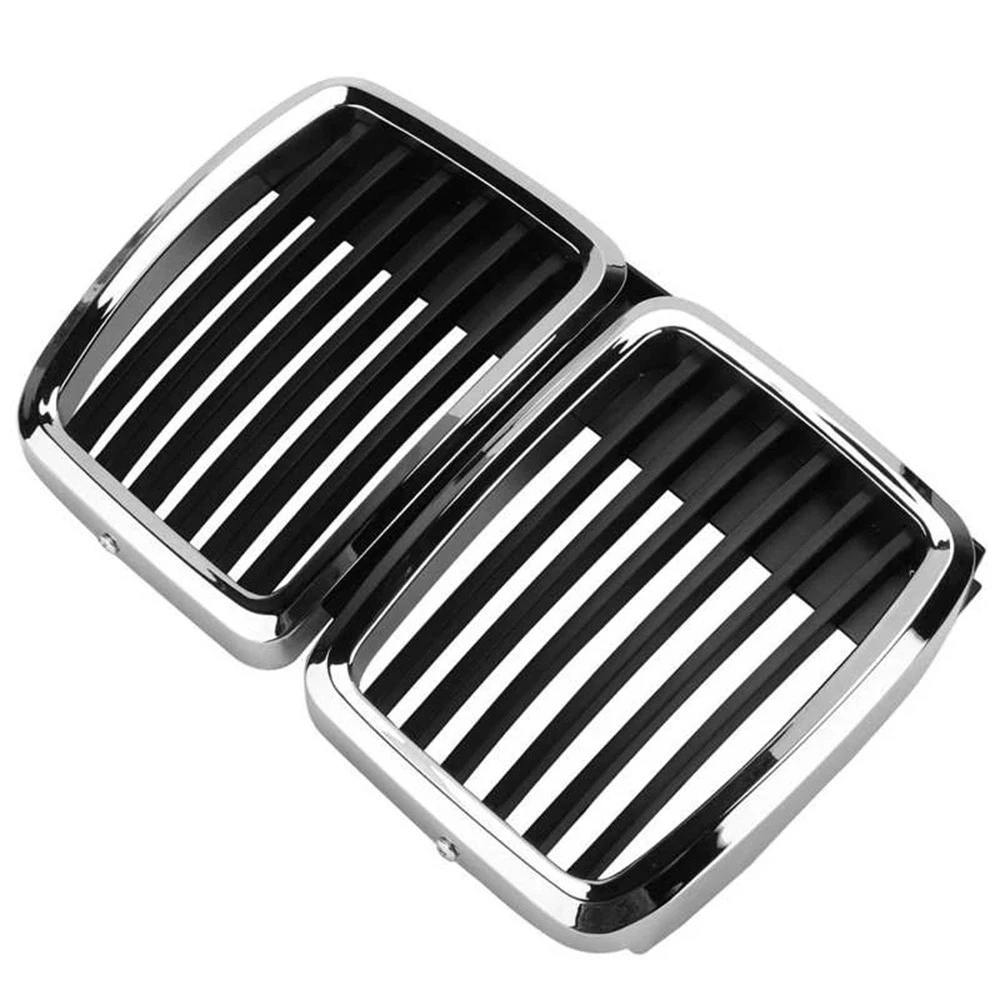 Multi-Purpose Front Hood Kidney Grille Grill Center Chrom Black For BMW E30 M3 3 Serie 1982-1991