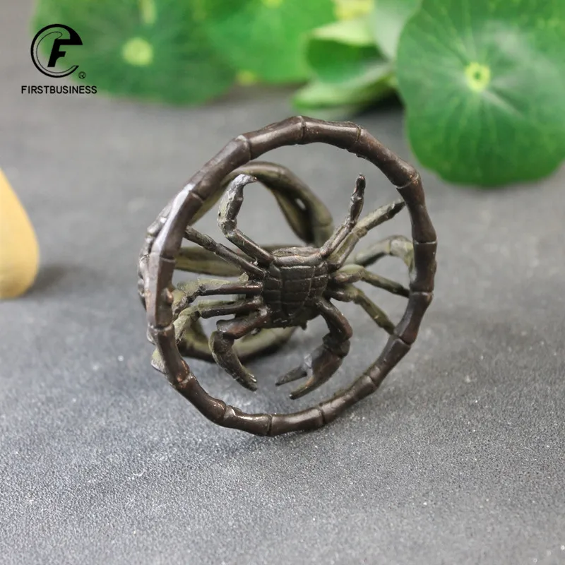 Pure Copper Bamboo crab Incense Burners Decorations Vintage Brass Sandalwood Incenser Tea Table Ornaments Home Decor Crafts