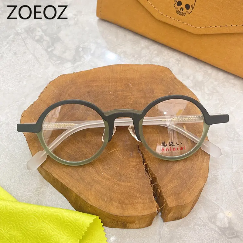 

Ghost Wash 2022 Retro round Myopia Glasses Anti-Radiation Frame Acetate Frames for Men and WomenAvailable with myopia lens