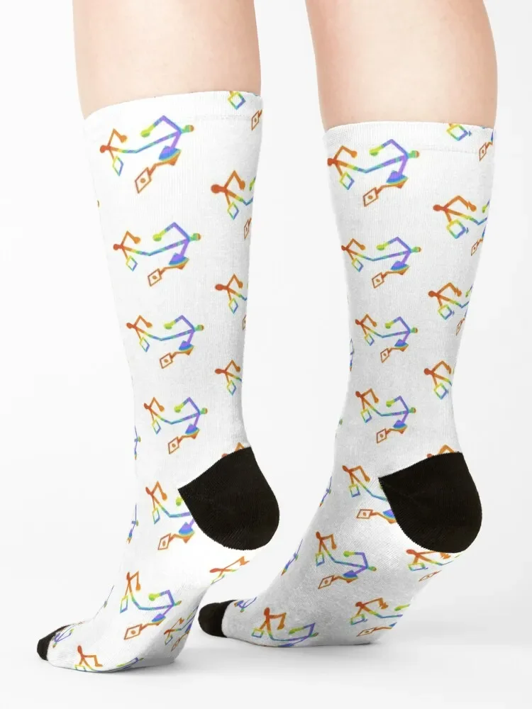 She Rainbow Heart Marble Socks louco antiderrapante esporte masculino meias femininas