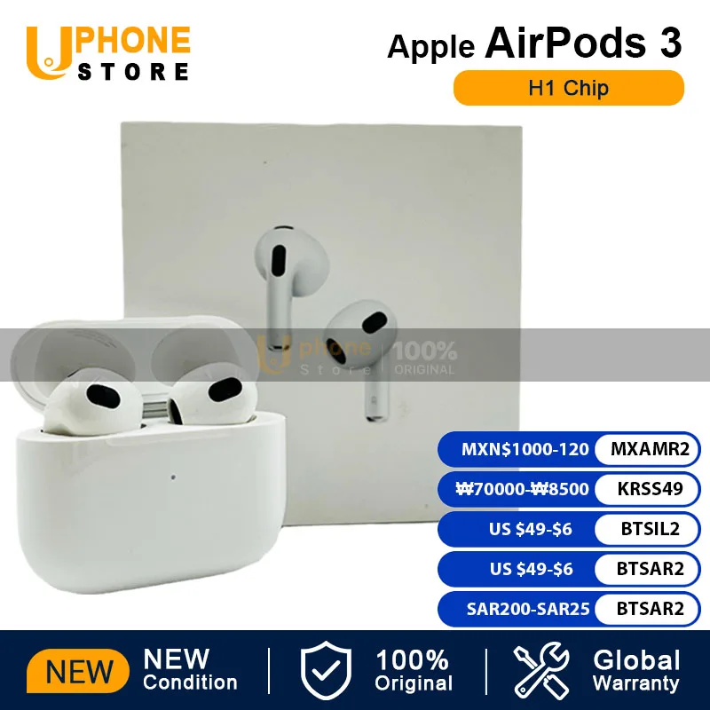 NEW Apple AirPods 3rd Gerneration with Wireless Charging Case Air Pods 3 TWS Earphone For iPhone