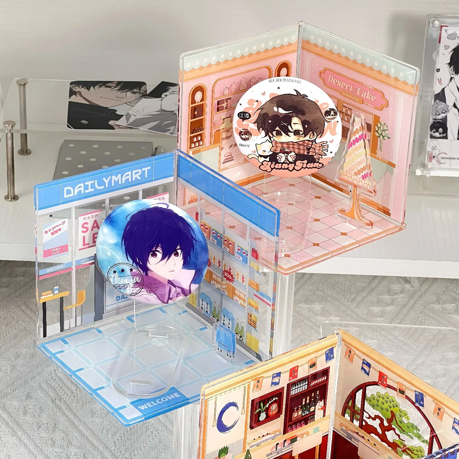 Street Corner Shop Acrylic Bac - Anime Merch Shopping recension och pris