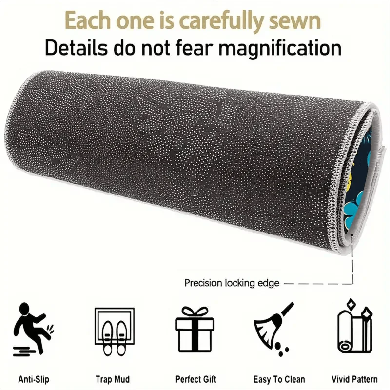 1pk Gun Print Car Trunk Mat - Soft, Easy to Clean&Install, Anti-Slip Wearproof, Fits Most Cars, Stylish, Daily, Gift view 6