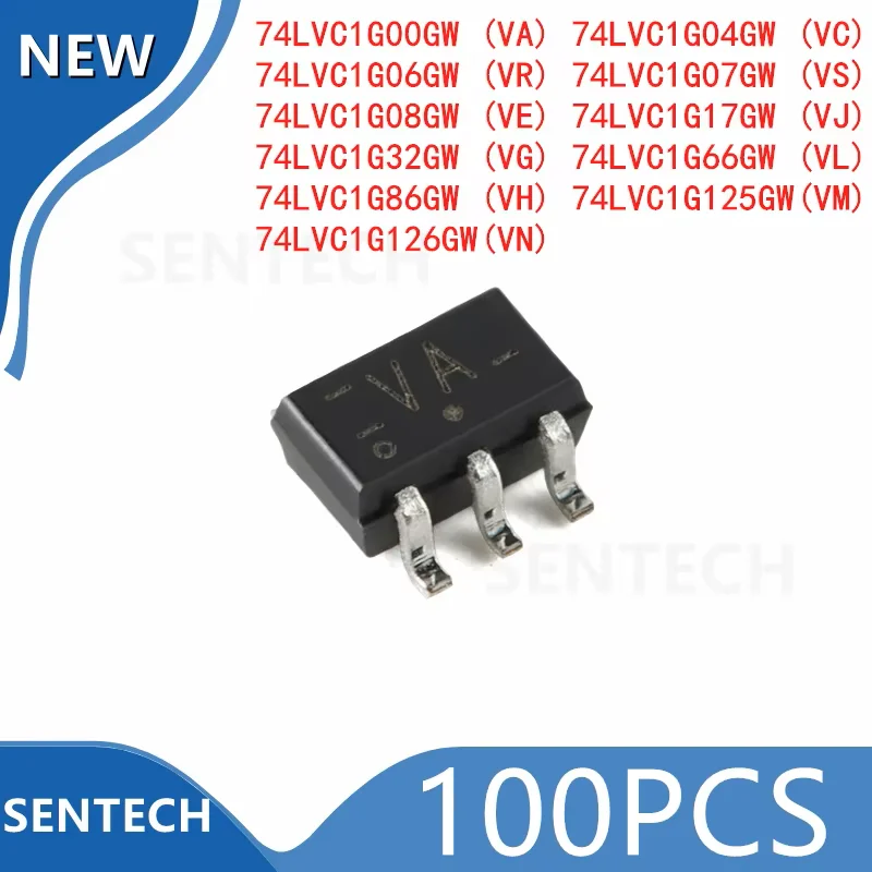 

100PCS/LOT 100% New Original 74LVC1G00GW SOT-353 74LVC1G(04/06/07/08/17/32/66/86/125/126)GW Bus buffer/line driver; 3-state