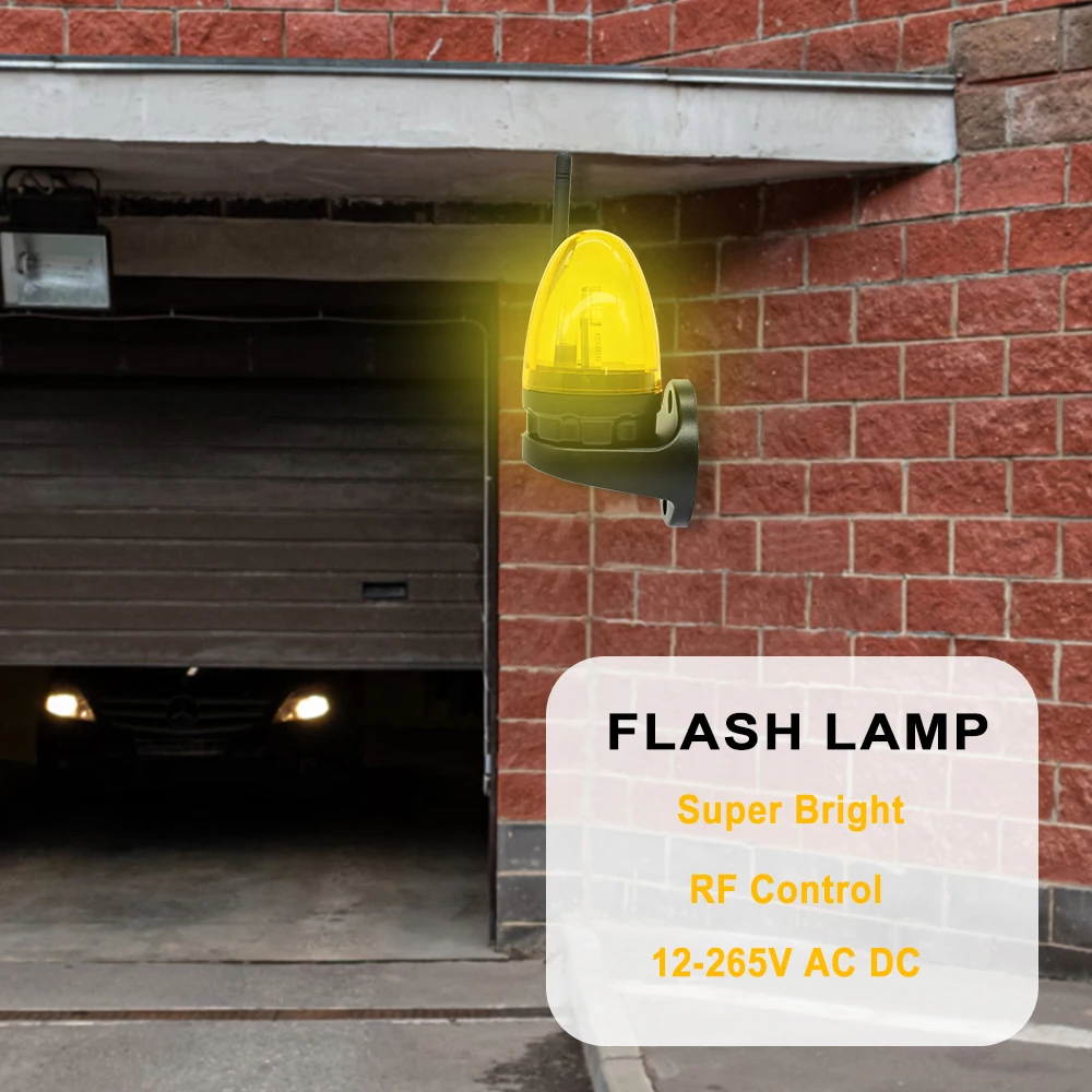 Lampu Sinyal Alarm Universal Lampu Suar Peringatan LED 24V 230VAC Untuk Gerbang Otomatis Pintu Garasi