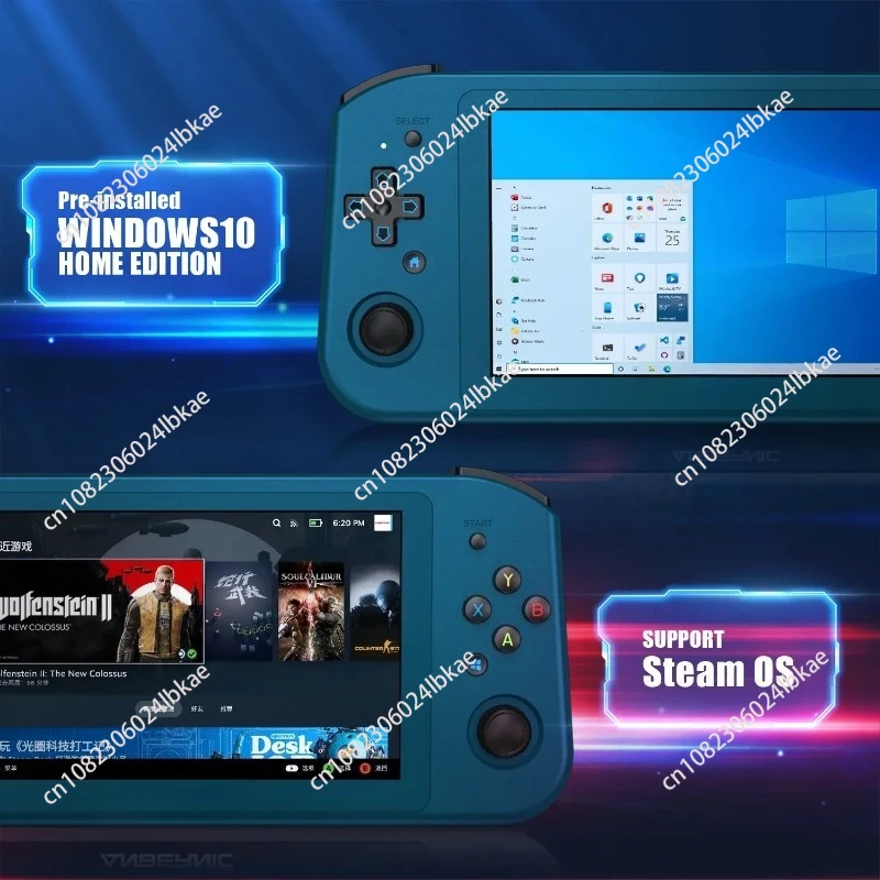 أفضل المبيعات WIN600 وحدة تحكم ألعاب محمولة كمبيوتر محمول صغير 5.94 بوصة مع نظام التشغيل البخاري Win10