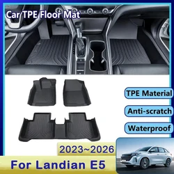Car Floor Mats For DFSK Landian E5 NEV 2023~2026 5seat 7seat Waterproof Pads Left Hand Driver Foot Covers Floor Auto Accessories