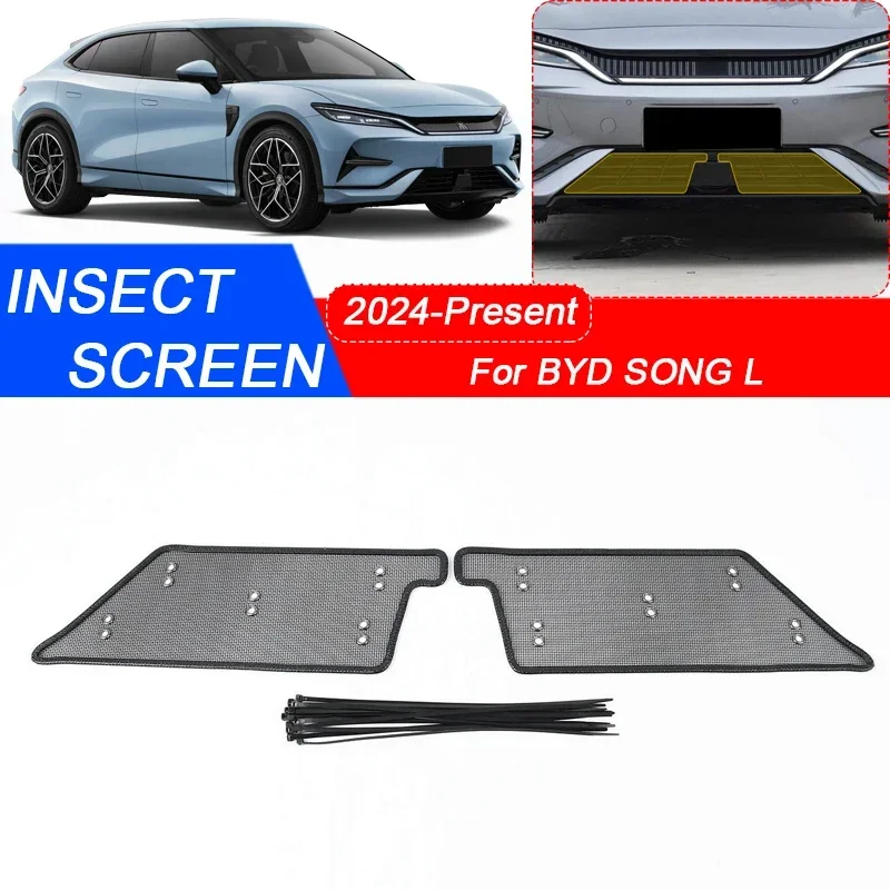 

2PCS For BYD SONG L 2024-2025 Car Insect-proof Air Inlet Protection Cover Auto Insert Vent Racing Grill Filter Net Accessory