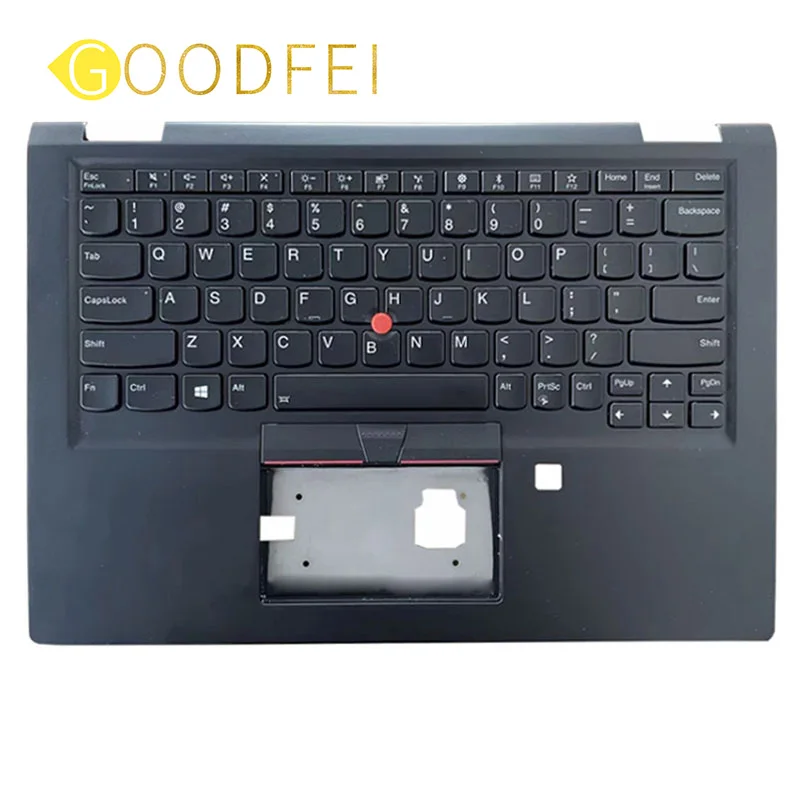 

X390 Yoga New Original Palmrest Backlit Keyboard For Lenovo Thinkpad Laptop US English SP KB Bezel C Shell Cover Upper Case