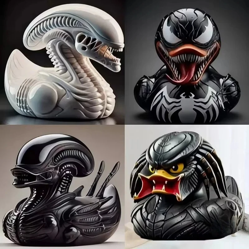 

Special-Shaped Duck Ornament Alien Duck Statue Wicked Funny Mysterious Devil Duck Home Decoration Ornament Car Accessory