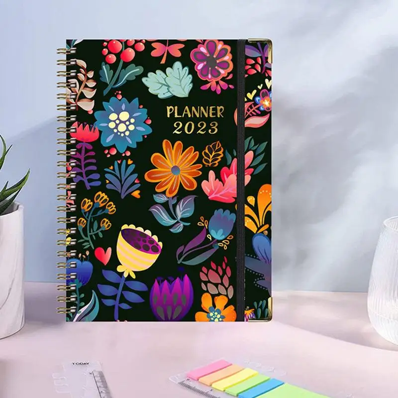 2023 Planner Daily Multifunction A5 Coil Design Book With Coated Label Separator Exquisite Weekly And Monthly Planners For