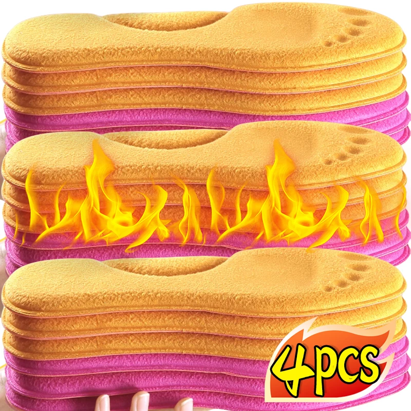 

2/4pcs Self Heating Insoles Thermostatic Thermal Insole Massage Memory Foam Arch Support Shoe Pad Heated Pads Winter Men Women