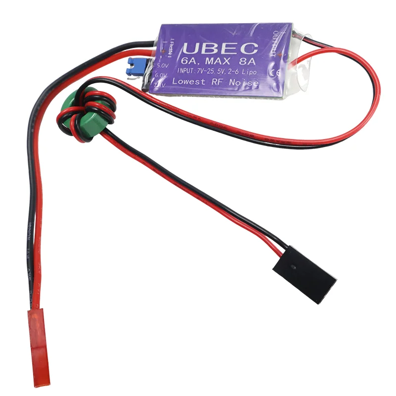 1 peça 4a 6a 8a saída ubec 5v/6v 6a/8a max 12a 2-6s lipo/6-16 célula ni-mh interruptor de entrada modelo bec para avião rc expandir