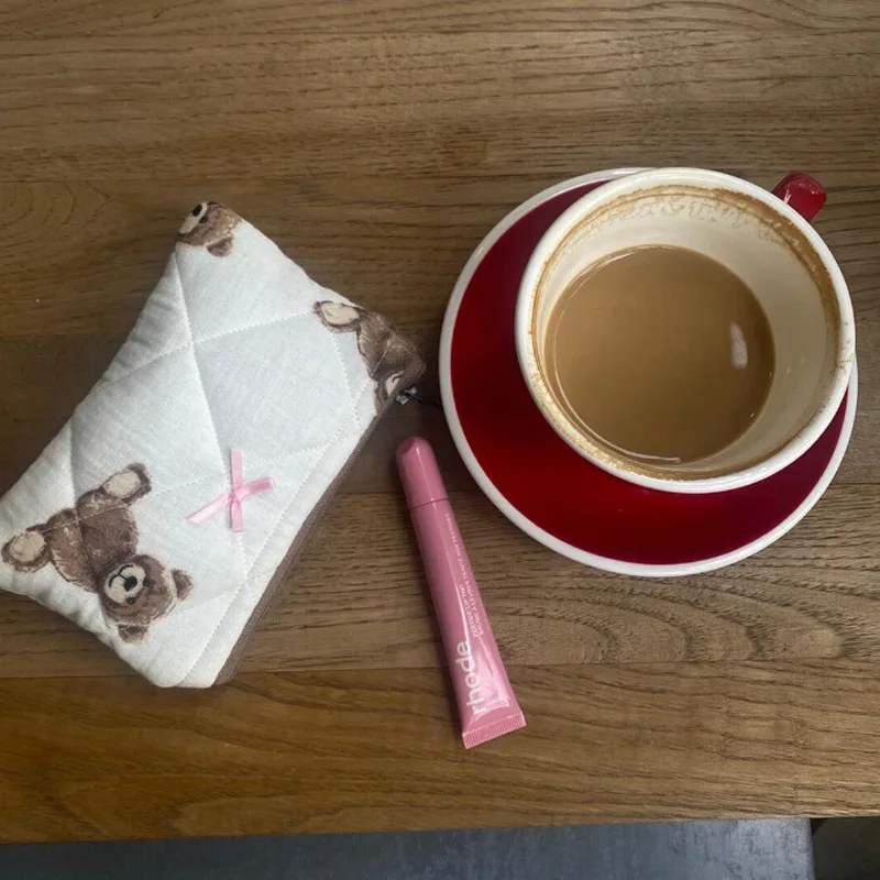 Kosmetiktasche für Damen, kawaii Teddybär-Make-up-Tasche, Make-up-Aufbewahrungstasche, Make-up-Tasche mit Cartoon-Print, Trousse Fashion Maquillage Femme – Detail 7