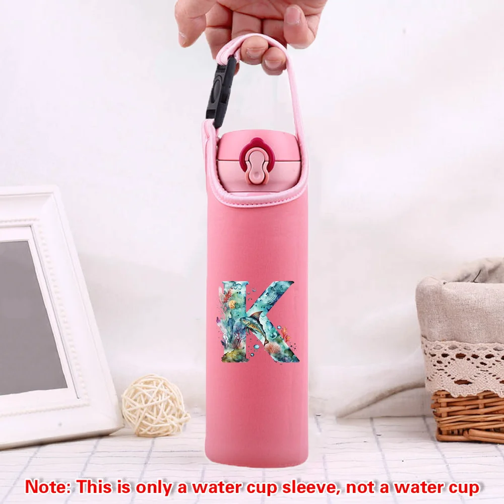 Water Cup Cover Bottom Protective Covers Holder Bag Scratch Glass Insulation Universal Anti Slip Anti Scald Printed Fish Letter