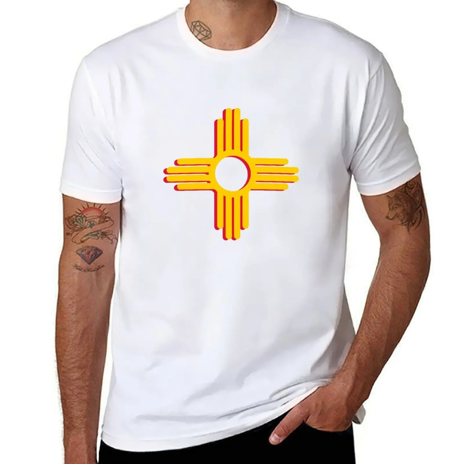 

Zia symbol New Mexico symbol T-Shirt Christmas Casual Short Sleeve Top