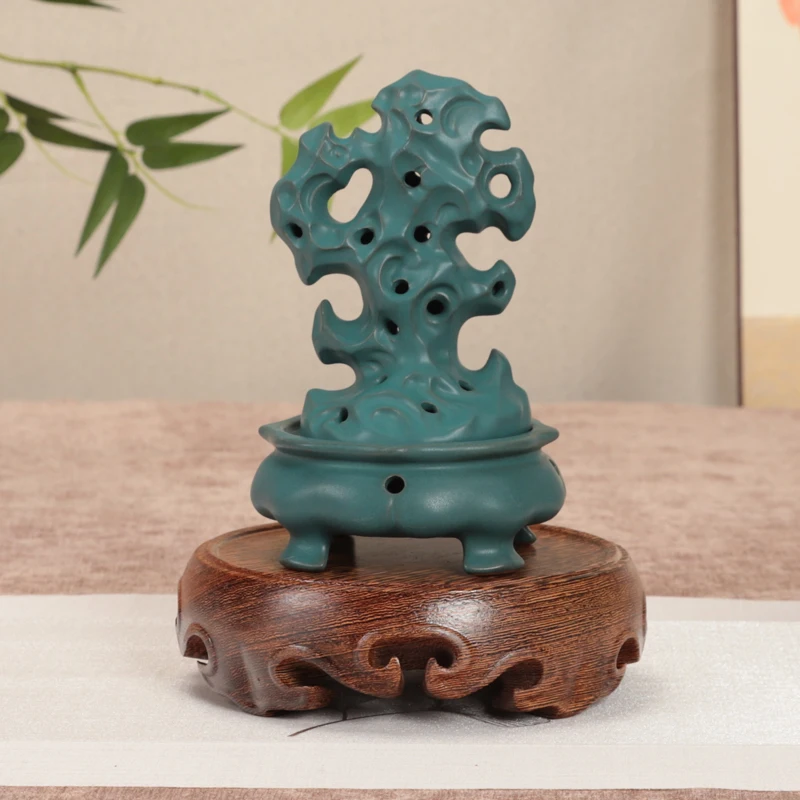 Chinese Solid Wood round Base Display Stand for Fish Tank Porcelain Teapots Buddha Figurines Valuable