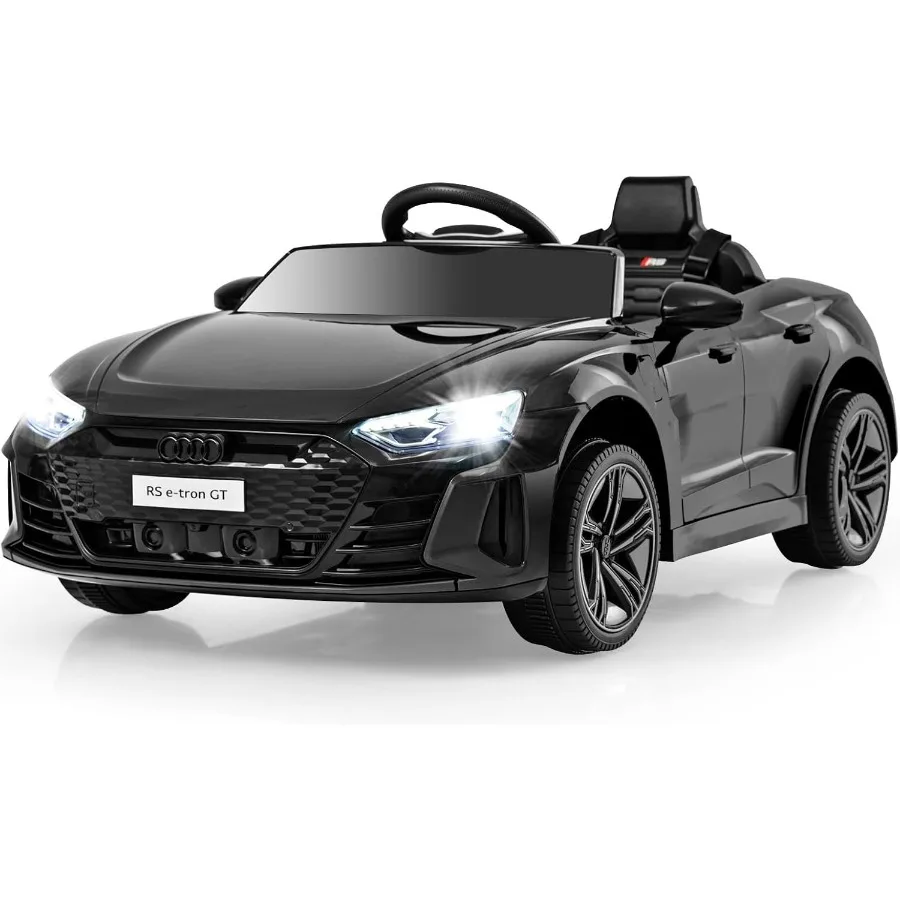 Veicolo elettrico Audi RS e-tron GT con licenza 12V Ride On Car con telecomando Giocattolo alimentato a batteria per bambini con sospensione a 4 ruote