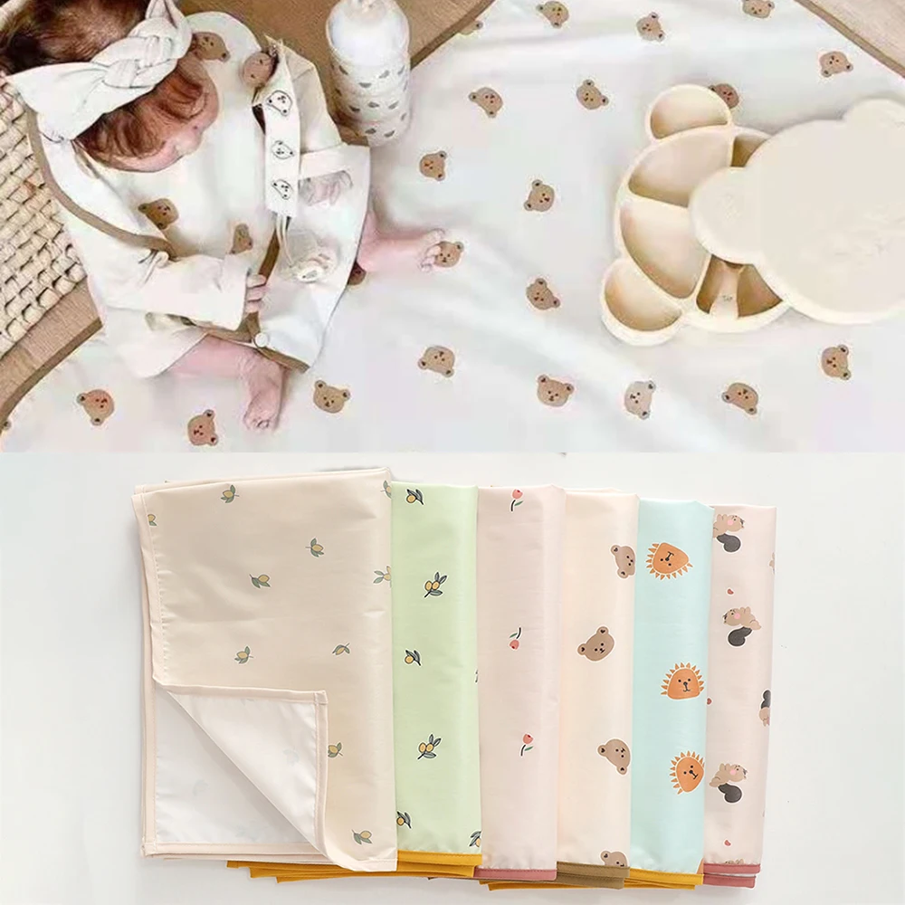 Waterproof Diaper Changing Mat for Newborn Baby Item Reusable Changing Pad Diaper Mattress Cartoon Changing Pats Flool Play Mat