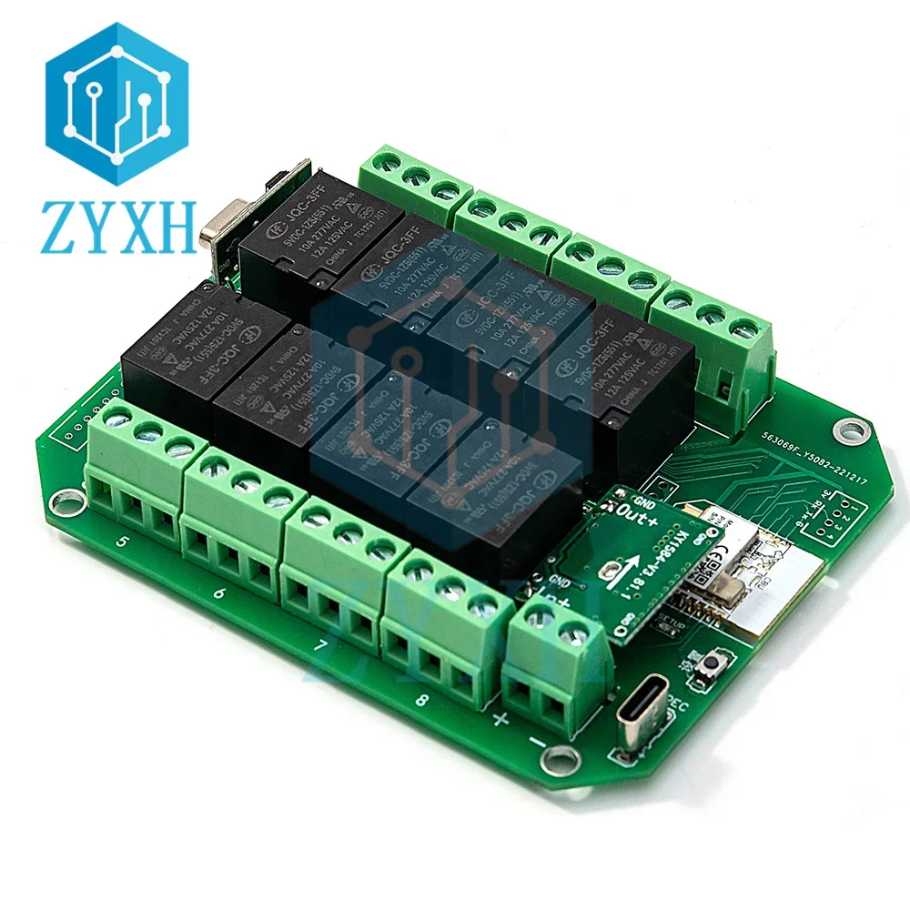 8 Channels Tuya RF 433mhz Switch Module DC 7-27V WiFi/Zigbee Wireless Relay Smart Life APP Remote Control DIY Home Automation